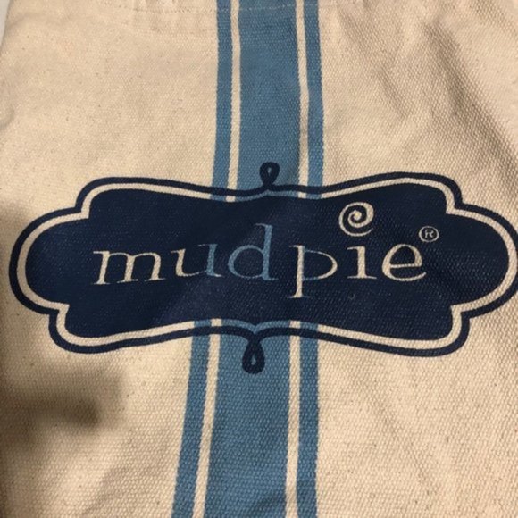 Mud pie Tan Canvas Tote Bag - Picture 2 of 4